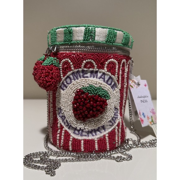 Handcrafted In India Handbags - New Release Handcrafted In India Homemade Raspberry Jam Beaded Bag Viral TikTok